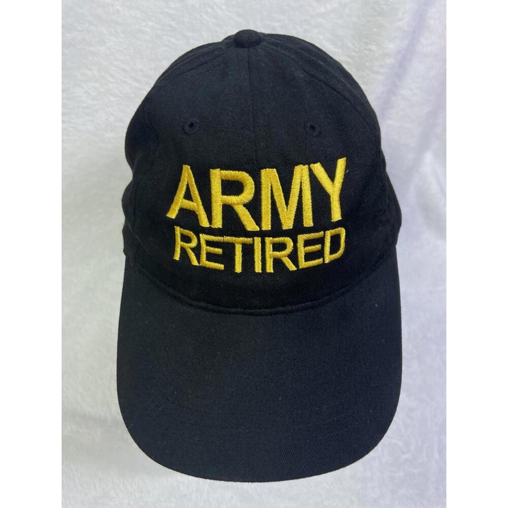 Army Retired Vintage Baseball Cap Embroidered Cotton Hat